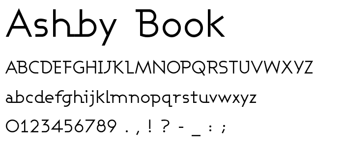 Ashby Book font